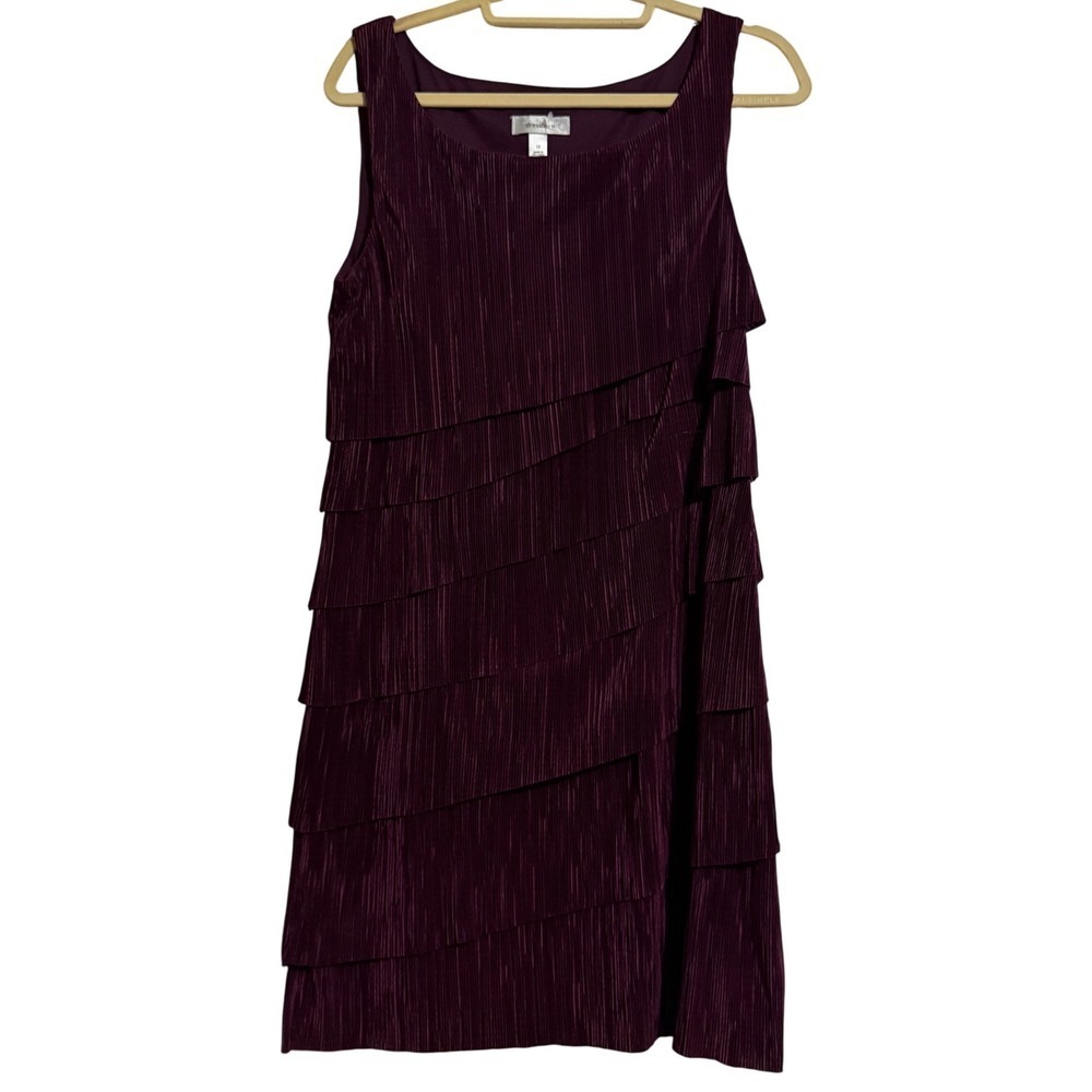 dressbarn Purple Layered Dress